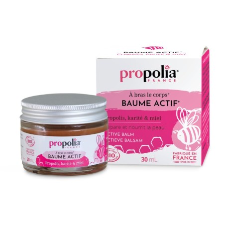 Baume actif propolis karite miel bio 30ml