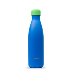 Qwetch - Bouteille Isotherme Tropical Noir 1L - Gourde Nomade Inox