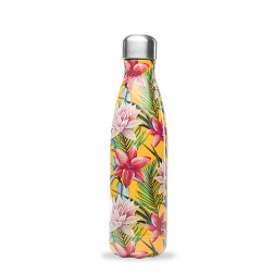 Bouteille isotherme tropical fleur jaune 500ml