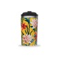 Travel mug isotherme tropical fleurs jaunes 300ml Travel mug isotherme tropical fleurs jaunes 300ml