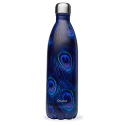 Bouteille isotherme paon bleu 1l