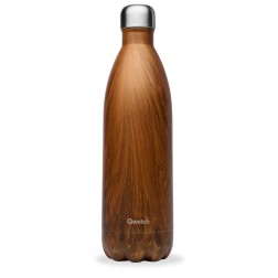 Bouteille isotherme wood brun 1l
