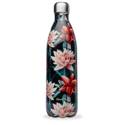 Bouteille isotherme tropical fleur noire 1l