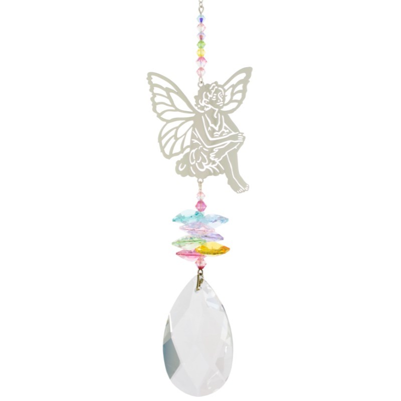 Fantaisie de cristal fée assise grand Fantaisie de cristal fée assise grand
