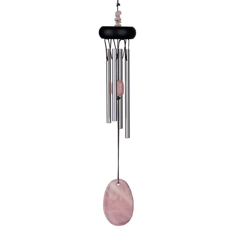 Carillon à vent quartz rose precious stones Carillon à vent quartz rose precious stones