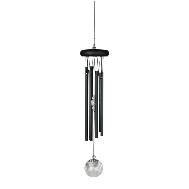 Cloche de vent meditation cristal noir