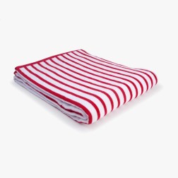 Drap de plage 100x180 rouge blanc