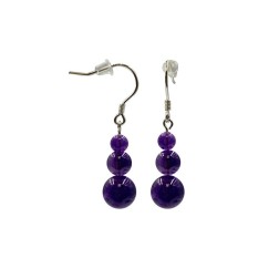 Boucles d oreilles amethyste argent