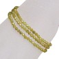 Bracelet 3mm facette 3 rangs peridot