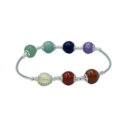 Bracelet 7 chakras argent 0.925