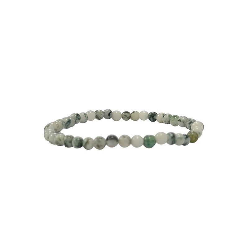 Bracelet agate arbre 4mm