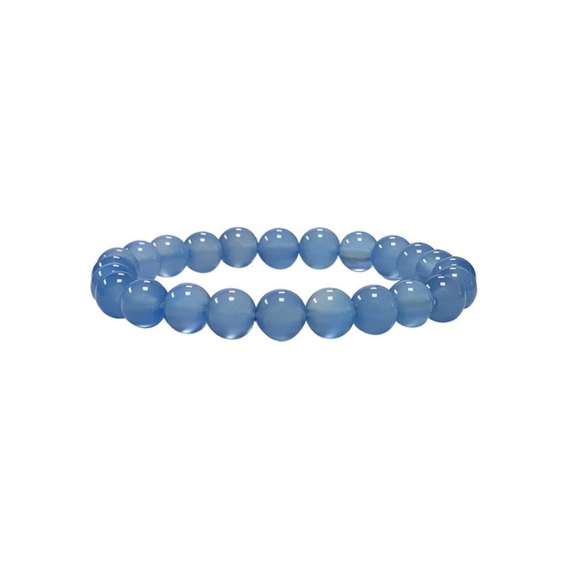 Bracelet agate bleue 8mm