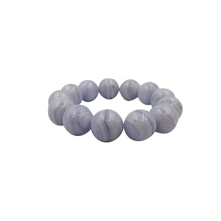 Bracelet agate blue lace 6mm