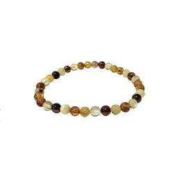 Bracelet ambre 6mm multi