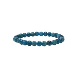 Bracelet apatite bleue 6mm