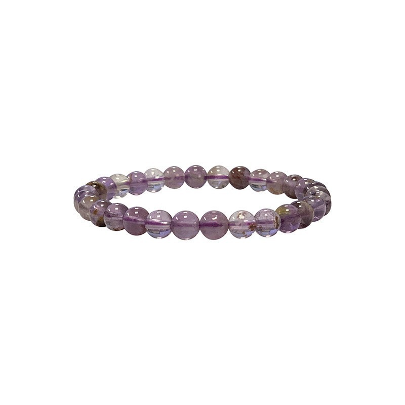 Bracelet 8mm améthyste dépolie