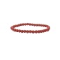 Bracelet bambou de mer teinte rouge 4mm