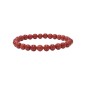 Bracelet bambou de mer teinte rouge 6mm