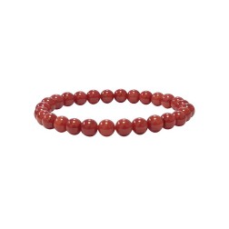 Bracelet bambou de mer teinte rouge 8mm