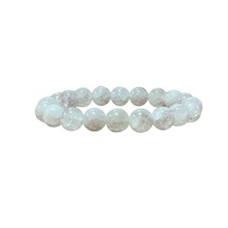 Bracelet cristal de roche craquele 10mm