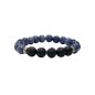 Bracelet homme 22cm sodalite + lave