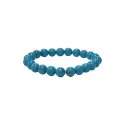 Bracelet howlite teinte turquoise 12mm