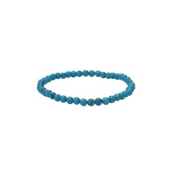 Bracelet howlite teinte turquoise 4mm