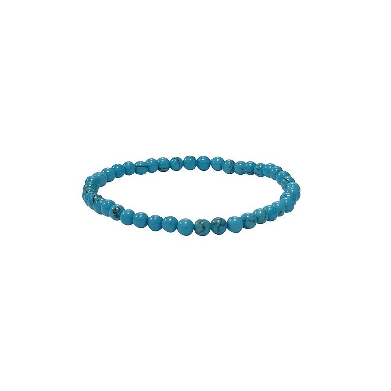 Bracelet howlite teinte turquoise 4mm