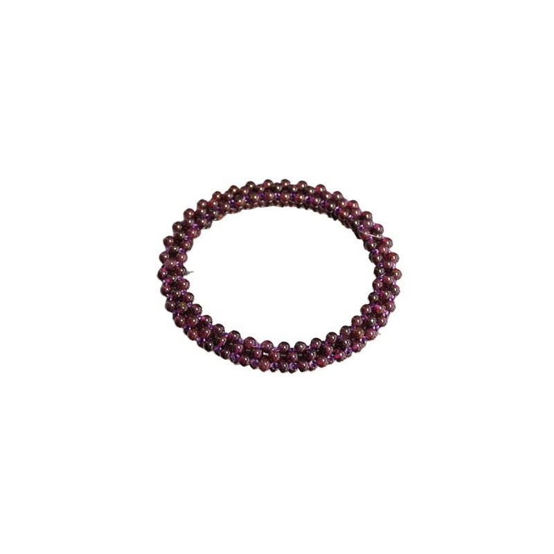 Bracelet multi rangs grenat