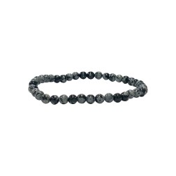 Bracelet obsidienne mouchetee 4mm