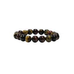 Bracelet oeil de tigre multicolore 10mm