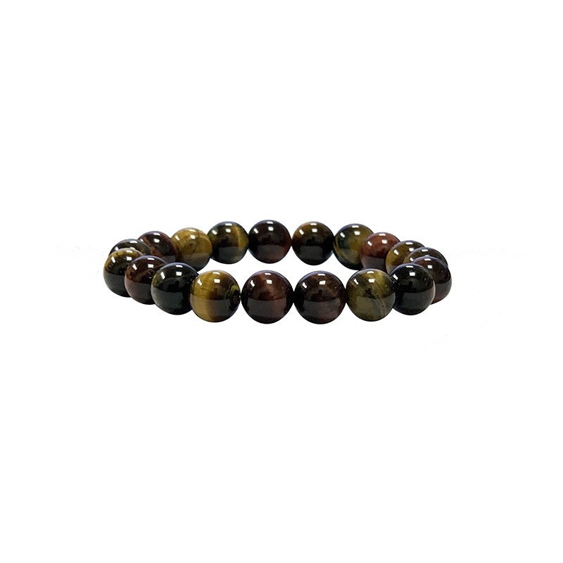 Bracelet oeil de tigre multicolore 10mm
