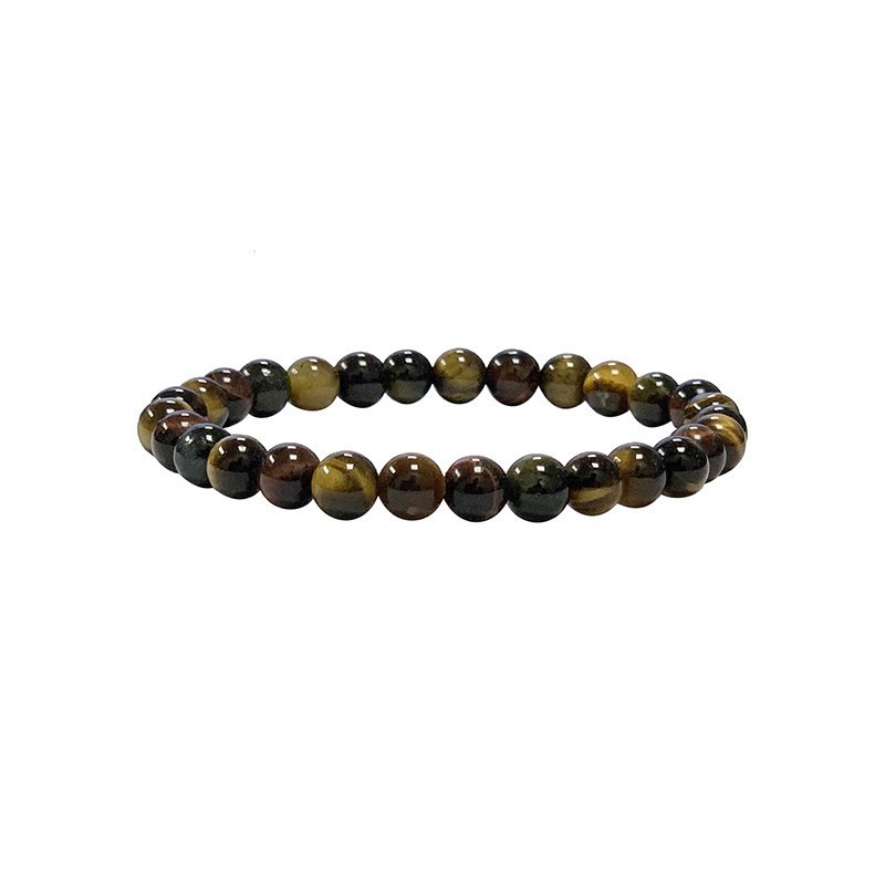Bracelet oeil de tigre multicolore 6mm