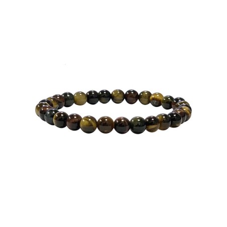 Bracelet oeil de tigre multicolore 6mm