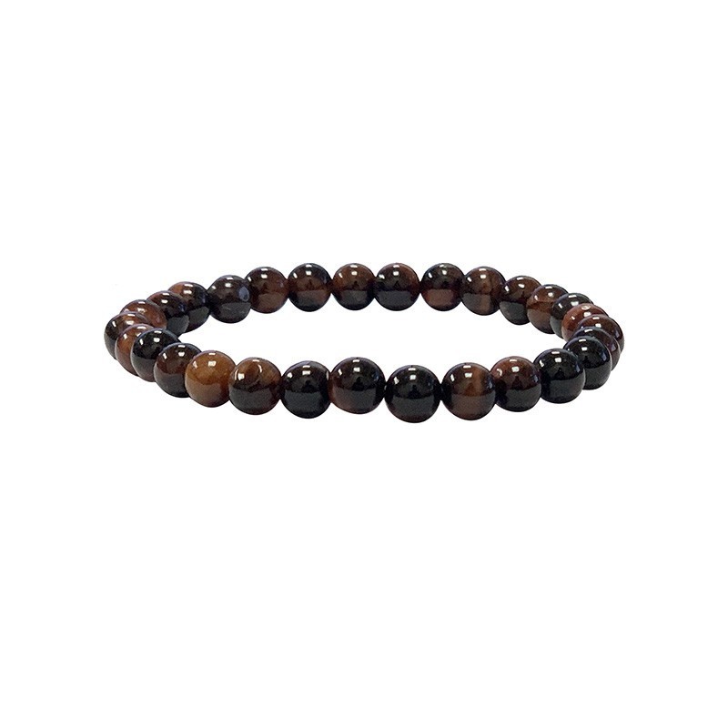 Bracelet oeil de tigre rouge (taureau) 6mm