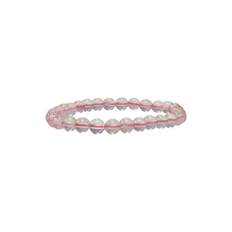 Bracelet quartz rose 6mm