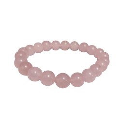 Bracelet quartz rose 8mm