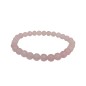 Bracelet quartz rose dépoli 6mm