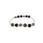 Bracelet argent labradorite tourmaline oeil de tigre argent 0.925
