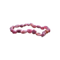 Bracelet tourmaline rose grains