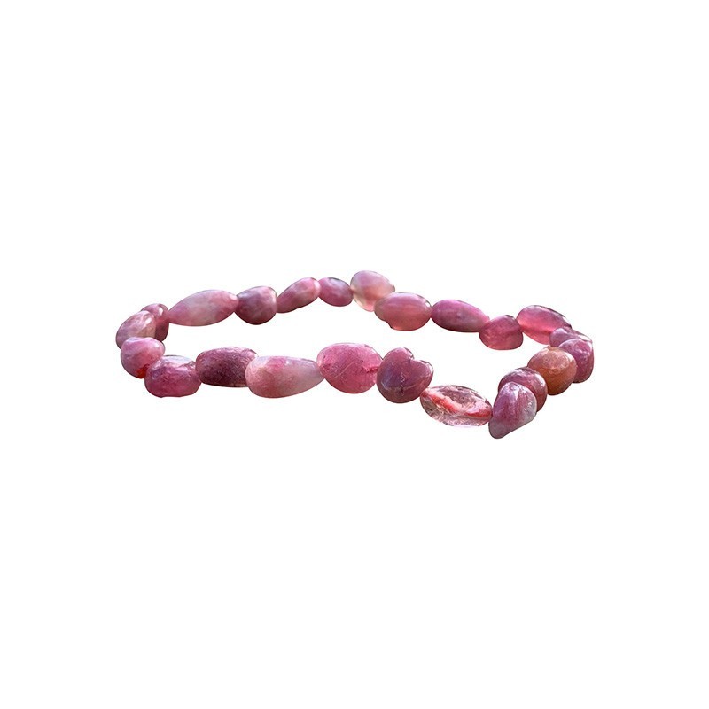 Bracelet tourmaline rose grains