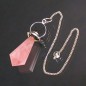 Pendule pointe quartz rose