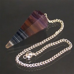 Pendule facette fluorite multi