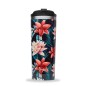 Travel Mug Isotherme Tropical Fleur Noir 470 ml Travel Mug Isotherme Tropical Fleur Noir 470 ml