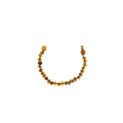 Bracelet enfant 'billes' cognac clips