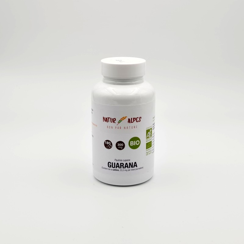 Guarana bio 300mg 180 gélules