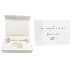 Coffret roller et gua sha quartz rose