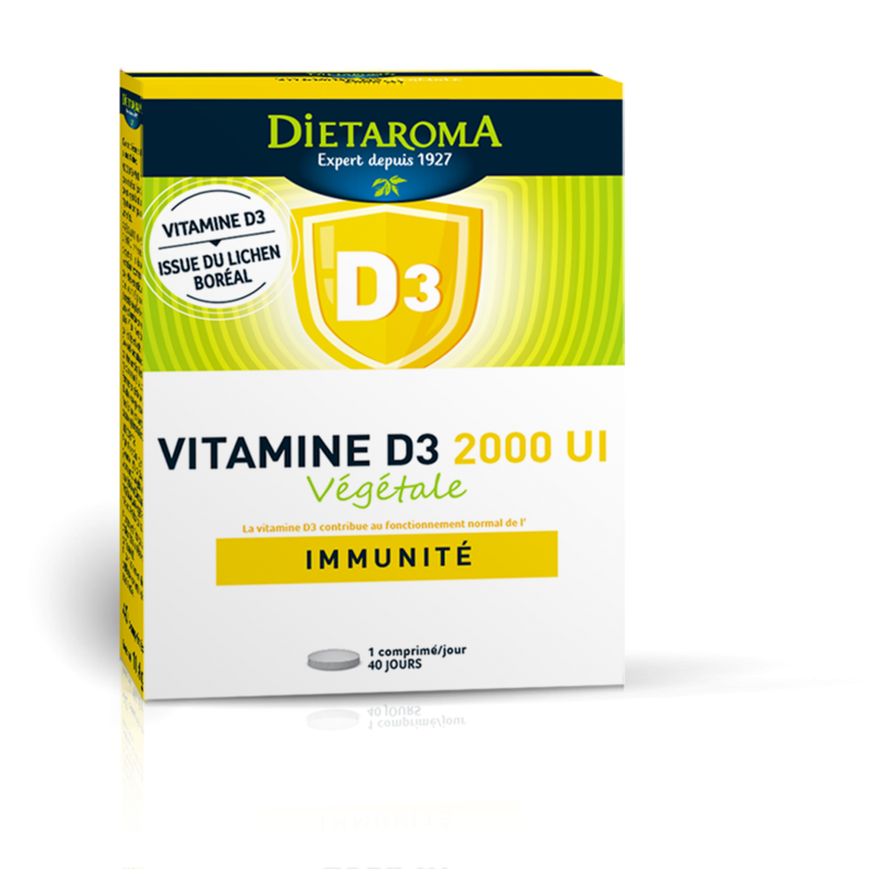 Vitamine D3 2000ui végétale 40 comprimés