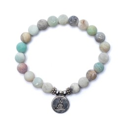 Bracelet amazonite bouddha 8mm