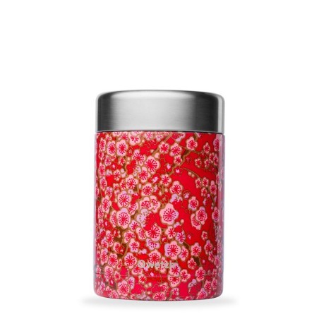 Boite repas isotherme inox Flowers Rouge 600ml